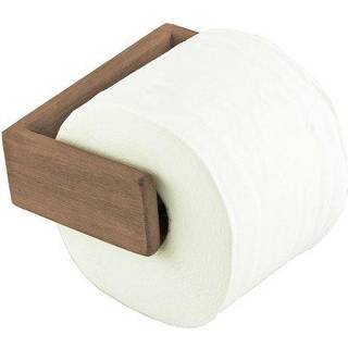 S?DEAK 100% teak toiletpapirholder - toiletpapirholder v?gmontering med fjederbelastningsbj?lke - Vandbestandig badev?relse toiletpapirholder til