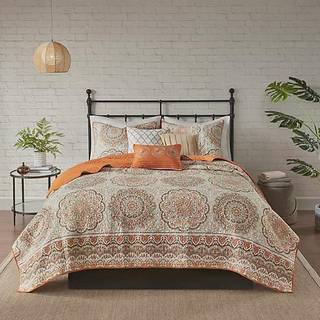 Madison Park Tangiers Quilt Modern Classic Design All Season Breathable Coverlet Lightweight Bedding Set Matching Shams Decorative Pillow Full/Qu