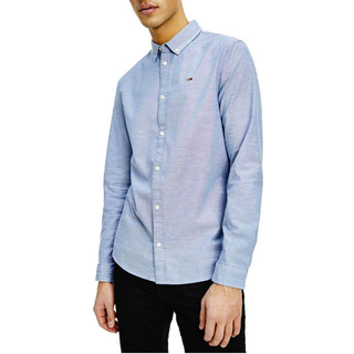 Tommy Hilfiger Oxford slim stræk skjorte - Blå - Str. M - Modish.dk