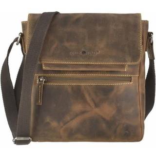 Umhängetasche Leder 24x26cm "Vintage" antikbraun 1650C | Greenburry.de