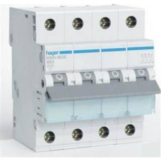 Hager Automatsikring 3P+N 6KA B-63A 4M