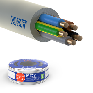 NKT installationskabel 5x1,5mm² NOIKLX - 50 meter