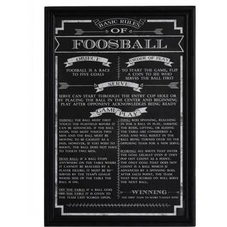 Hathaway Foosball Game Rules Wall Art sort