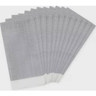 Saro 712.Gy20s 16 x 72 in. Square Polyester middagsbord servietter med båndet grænse - gråt sæt på 12