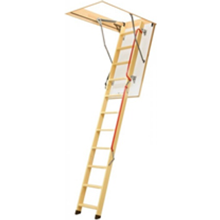 Fakro lofttrappe LWL Lux 70x120 hvid lem H=280cm træstige 3-delt u=1,1