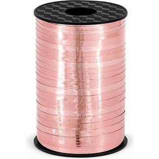 225 meter Metallic rose guld gavebånd 5 mm