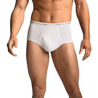 Hanes m?nds bomuldshvide trusser med komfort flex linning (pakke 6)