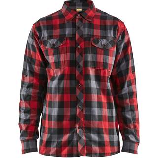 Blåkläder 3299 Flannel Skjorte / Flannel Skjorte - XL - Rød/Sort