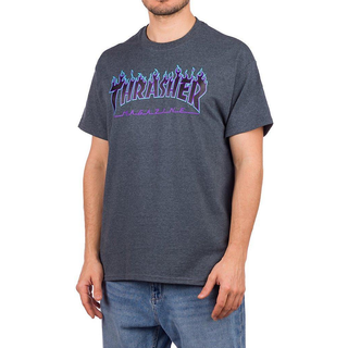 Thrasher Flame T-shirt - XL - darkheather