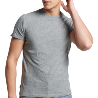Superdry Superdry Light Grey Marl Essential Logo Embroidery T-Shirt