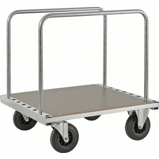 Kongamek Elektrogalvaniseret/MDF, sort Pladevogn