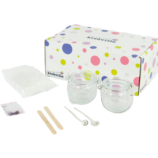 Kreavilla Kreakasse - Stearinlys I Glas Lilla/Pink - 1 stk