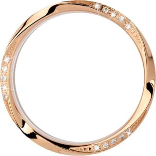 Christina Collect Topring 32 mm Wawe i sort stål med 15 hvide safirer