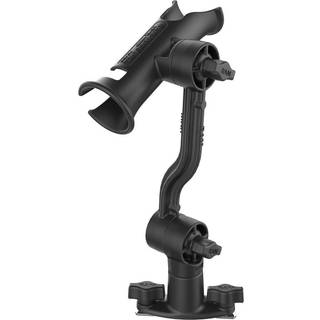 Stangholder til båd (topmonteret) Ram Tube Jr, til 1 fiskestang, sort, med holder til skinne