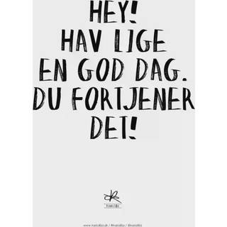 Kasia Lilja - HEY, HAV EN GOD DAG! - Plakat - A4