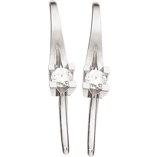 Kleopatra Øreringe 0,10 ct. i 14 Karat Hvidguld fra Scrouples