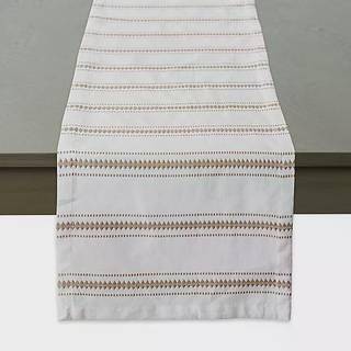 Dii Stone Zig Dobby Stripe Table Runner