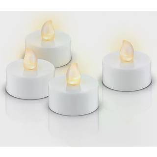 LED Fyrfadslys | m. timer | IP20 | 3000K | Varm hvid | Hvid | 4 stk. (49868)
