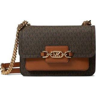 MK Heather Large Logo Shoulder Bag - Brown - Michael Kors - ONE SIZE