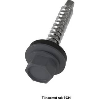 Montageskruer Selvborende 4,8x35 mm. - Koksgrå , 100 stk.