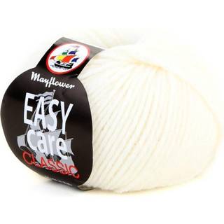 Mayflower Easy Care CLASSIC 253 Grå Indhold: 100 % Ren merinould Vægt/længde: 50 g = ca. 106 m Anbefalet pind: 4 mm Strikkefasthed: 10 x 10 cm = 22 m x 28 p Vask: Maskinvask ved 40°C.Anvend ikke alm. flydende vaskemiddel. Flydende uldvaskemiddel kan anvendes.