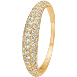 Mads Z - Half Moon ring i 14 kt guld med i alt 0,60 ct.