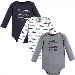 Hudson baby unisex baby bomuld langærmet bodysuits biler 3-pakke 12-18 måneder