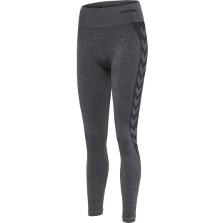Hummel COCO Seamless Mid Waist Tights i Asphalt quiet shade melange til kvinder