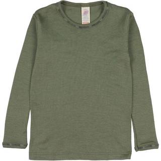 Engel Kinder Unterhemd L/S Merino undertøj Børn størrelse 140 farve olivengrøn