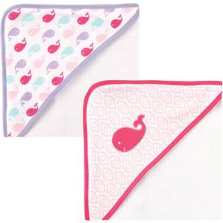 Luvable Friends Unisex Baby Bomuld Terry H?tteh?ndkl?der Pink Whale One Size