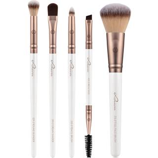 Luvia Cosmetics Brush Brush Set Prime Vegan Daily Selection Round Blender + Pencil Brush + Full Face Brush + Cream Shader + Duo Brow Brush 1 Stk. (177,00 kr / 1 stk.) - 1 Stk.