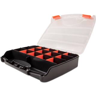 Delock sortimentsboks - 34 rum - 320 x 255 x 60 mm - Orange/sort