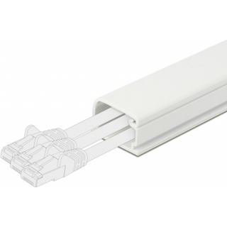 Delock Kabelkanal med tape - 26 x 13 mm - 1 m - Hvid