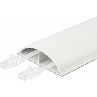 DeLOCK selvklæbende plast kabelkanaler, hvid (1 meter) | 89x21 mm. | PRIS-MATCH