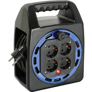 Kabeltromle med forlængerkabel AS-Schwabe H05VV-F 3G1,5; 15 m
