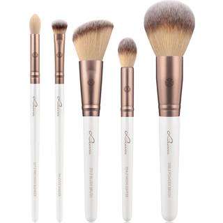 Luvia Cosmetics Brush Face brush Prime Vegan Coffee Blush Brush + Higlighter Brush + Powder Brush + Precision Blender + Eye Shader 1 Stk. (207,00 kr / 1 stk.) - 1 Stk.