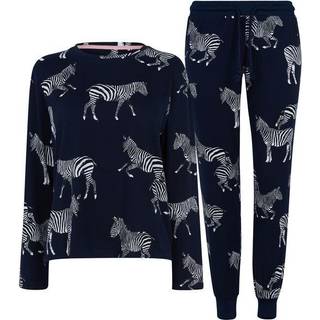 Chelsea Peers Chelsea Peers Blue Navy Zebra Classic Pyjamas Set