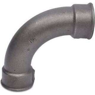 Georg Fischer lang bøjning 90° sort 3/8'' muffe-muffe