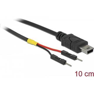 Mini-B han til 2 x Pin han strømkabel - 10 cm