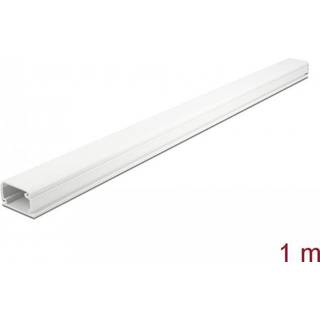 Delock Kabelkanal med tape - 35 x 20 mm - 1 m - Hvid