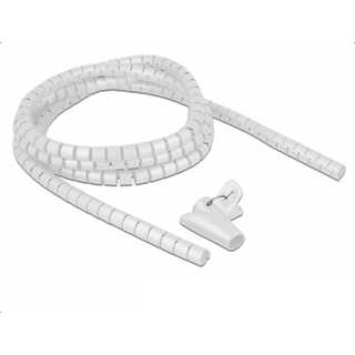 Delock Spiralslange organizer - 15 mm - 2.5 meter - Hvid