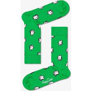 Kids Dog Sock | Puppy Love Socks with Fun Dog Print - Green, White, Black, Light Pink - 0-12 Months
