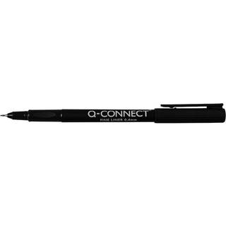 10 x Q-connect fineliner 0,4mm sort