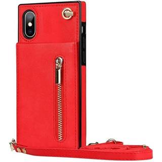 Zipper halskæde etui Apple iPhone XS Max - Rød