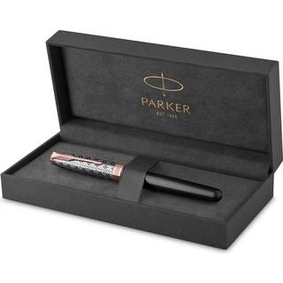 Sonnet Metal & Grey PGT Fountain Pen Medium Nib 18K, Parker 2119789