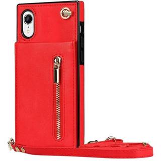 Zipper halskæde etui Apple iPhone XR - Rød