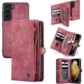 Multi-Wallet CaseMe 11-kort Samsung Galaxy S22  - rød