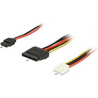 4-Pin Floppy strøm til SATA 15-Pin + Slim SATA 6-Pin - 24 cm