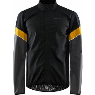 Craft Endur Hydro Vind og Vandtæt cykeljakke Sort / Guld - Størrelse Small
