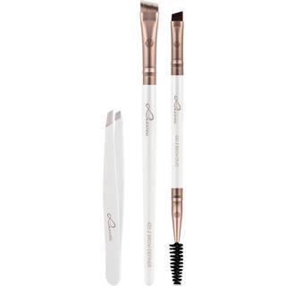 Luvia Cosmetics Prime Vegan Brow Kit Bryn sæt Pearl White / Metallic Coffee Brown - 3 stk.